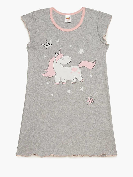 Minerva Kids Nightdress Summer Cotton grey