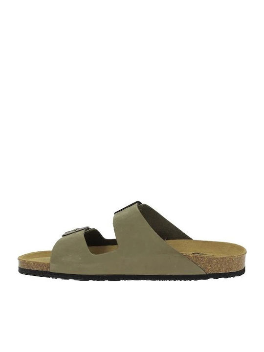 Barna Men's Sandals Nobuck Kaki
