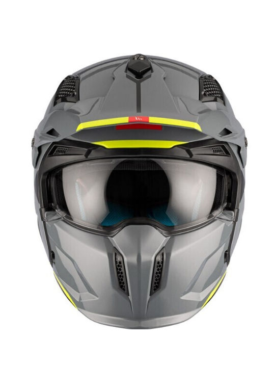 MT Streetfighter Sv S Nardo Grey Κράνος Μηχανής Modular ECE 22.06 1350gr με Sunvisor