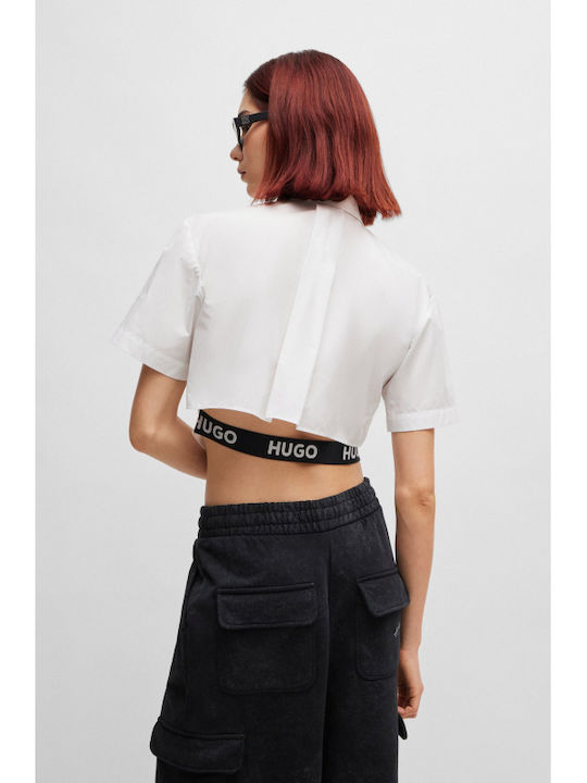 Hugo Boss Women's Short Sleeve Shirt White