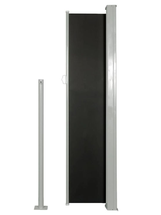 vidaXL Πλαϊνό Ρολό Σκίασης Βεράντας Μαύρο 1.4x3m