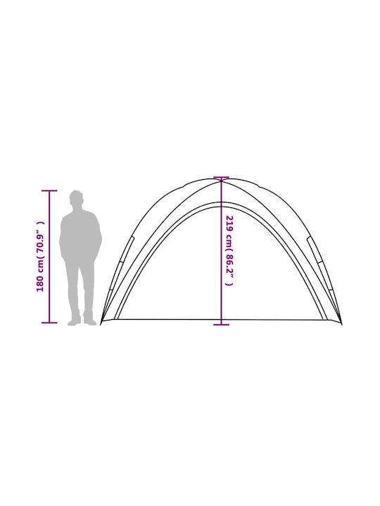vidaXL Πτυσσόμενο Κιόσκι Κήπου Λευκό 3.6x3.6m
