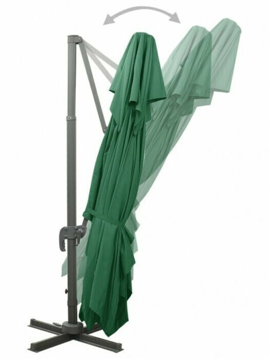 Hanging Circular Metal Green Garden Parasol Φ2.5m