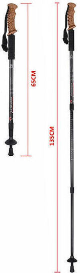 Telescopic Trekking Pole - Baton – 050014_b - Black