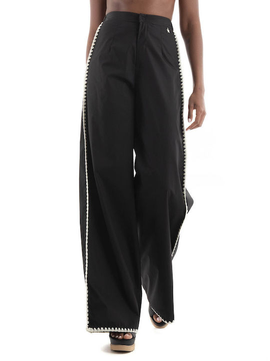 Souvenir Women's Fabric Trousers Black