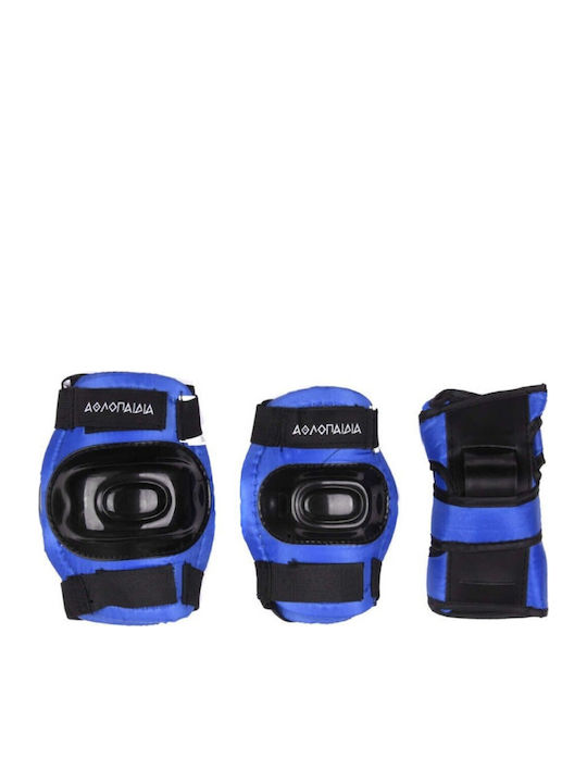 Athlopaidia Children's Protective Gear Set for Rollers Blue