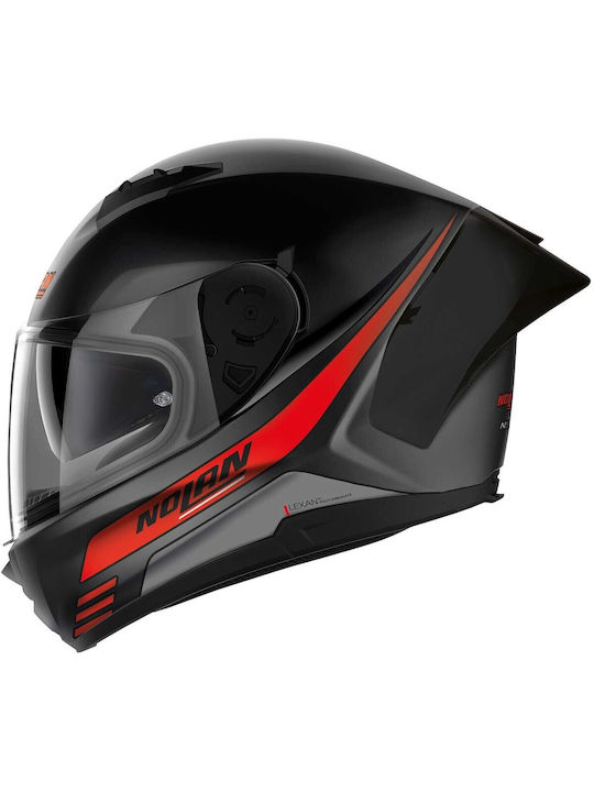 Nolan N60-6 Sport Outset Full Face Helmet with Pinlock and Sun Visor ECE 22.06 21 Mat Black/Red