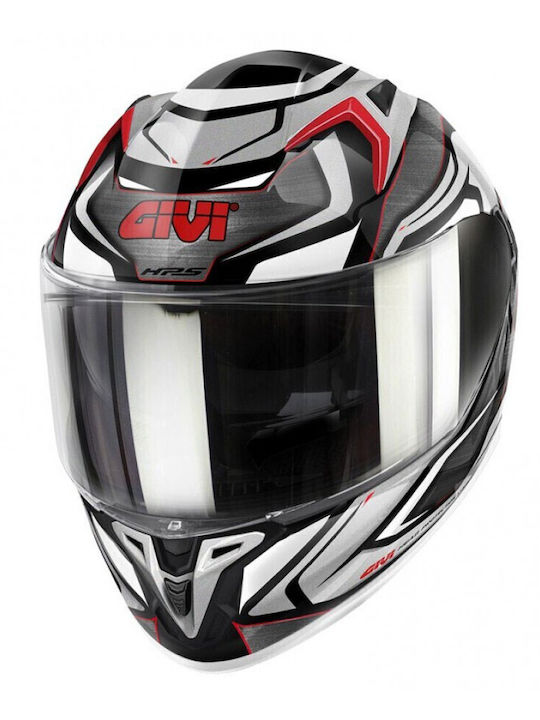 Givi H50.9 Atomic Full Face Helmet with Pinlock and Sun Visor ECE 22.06 Mat Black/Silver/Red