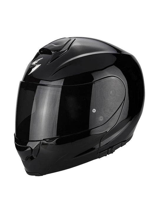 Scorpion EXO-3000 Air Solid Black Motorcycle Helmet Flip-Up ECE 22.05 with Pinlock and Sunvisor 27-100-03