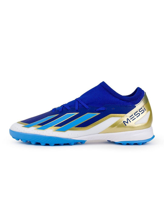 adidas X Crazyfast Messi League TF Low Football Shoes with Molded Cleats Blue