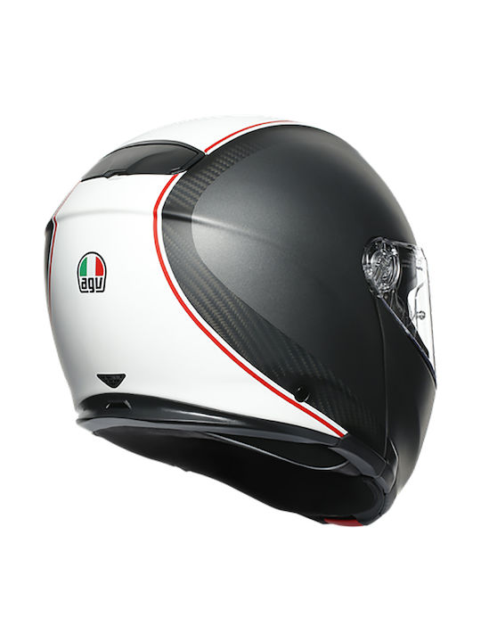 AGV Sportmodular Flip-Up Helmet with Sun Visor DOT / ECE 22.05 1340gr Cover Matt Gunmetal/White AGV000KRA995