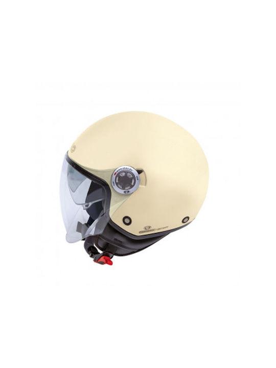 Garibaldi G20 Ivory Matt Κράνος Μηχανής Jet ECE 22.05 με Sunvisor