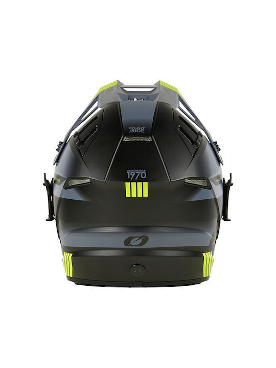 O'Neal EX-SRS Hitch V.24 Black/Grey/Neon Yellow Κράνος Μηχανής Motocross ECE 22.06