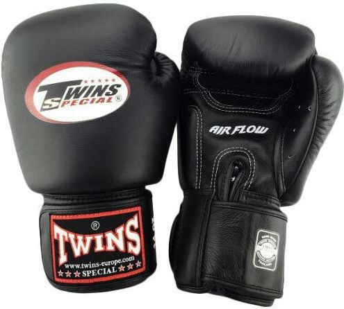 Twins Special Boxing Gloves Leather for Match Black/White
