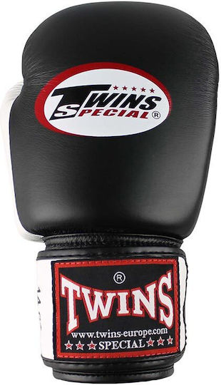 Twins Special Boxing Gloves Leather for Match Black/White
