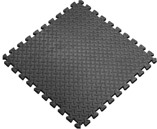Profit Δάπεδα Παζλ Γυμναστηρίου Μαύρα 60x60x1.2cm 4τμχ