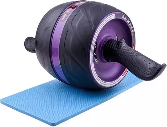 AB-Carver Pro WT-E56 Ρόδα Κοιλιακών Μαύρη με Αντιολισθητικές Λαβές και Στρωματάκι για τα Γόνατα