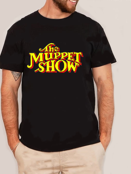 Fruit of the Loom The Muppet Show Logo T-shirt Μαύρο Βαμβακερό Fruit of the Loom The Muppet Show Logo T-shirt Μαύρο Βαμβακερό