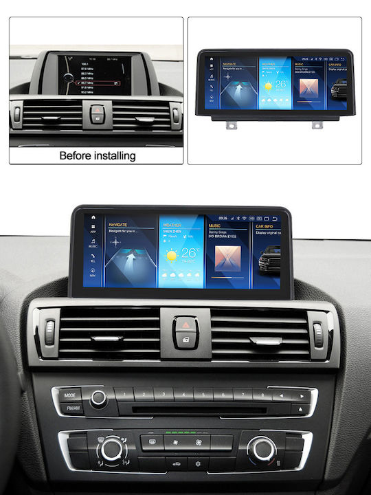 Carmedia Auto-Audiosystem für BMW Serie 1,S.1 / E81 / E82 / E87 2004-2013 (Bluetooth/USB/WiFi/GPS/Apple-Carplay/Android-Auto) mit Touchscreen 10.25"