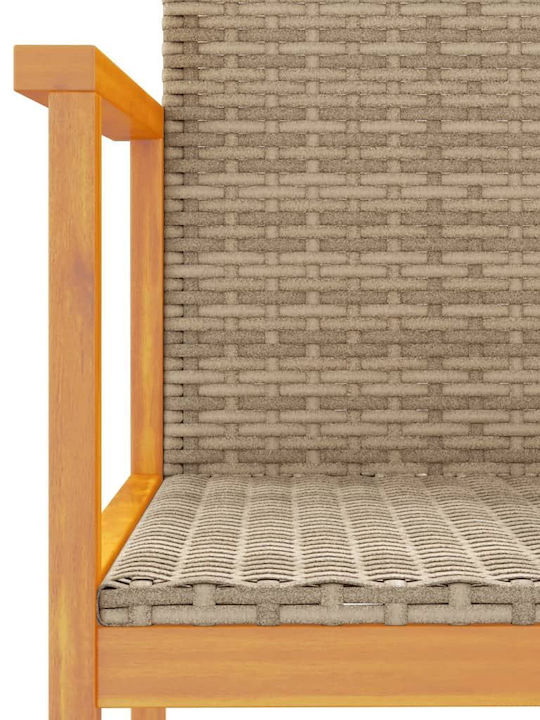 Градински Стол от Ратан Бежов 2 Бройки 55x55x78 см