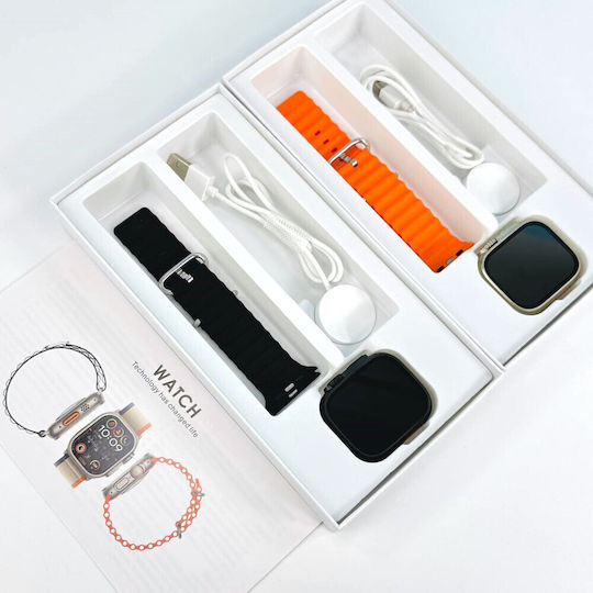 XO BK9 Ultra Smartwatch με Παλμογράφο (Πορτοκαλί)
