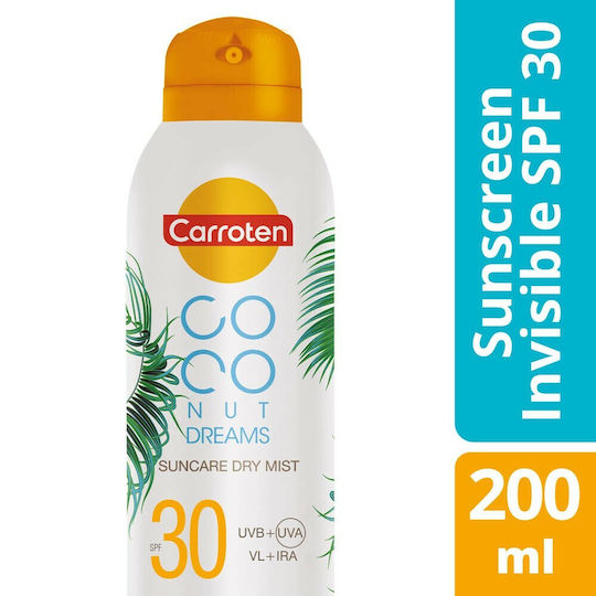 Carroten Coconut Dry Αντηλιακό Mist Σώματος SPF30 200ml