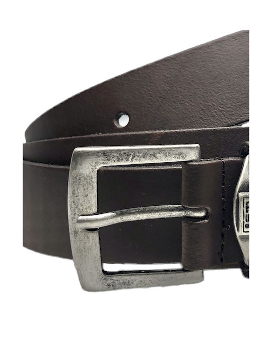 40103 Herren Gürtel Leder Braun