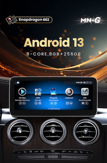 Carmedia Ηχοσύστημα Αυτοκινήτου για Mercedes-Benz GLA 2013-2015 (Bluetooth/USB/WiFi/GPS/Apple-Carplay/Android-Auto) με Οθόνη Αφής 10.25"