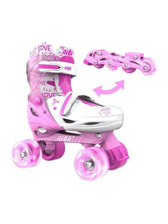 Y-Volution Yvolution Neon Inline / Quad Αυξομειούμενα Rollers Ροζ Παιδικά