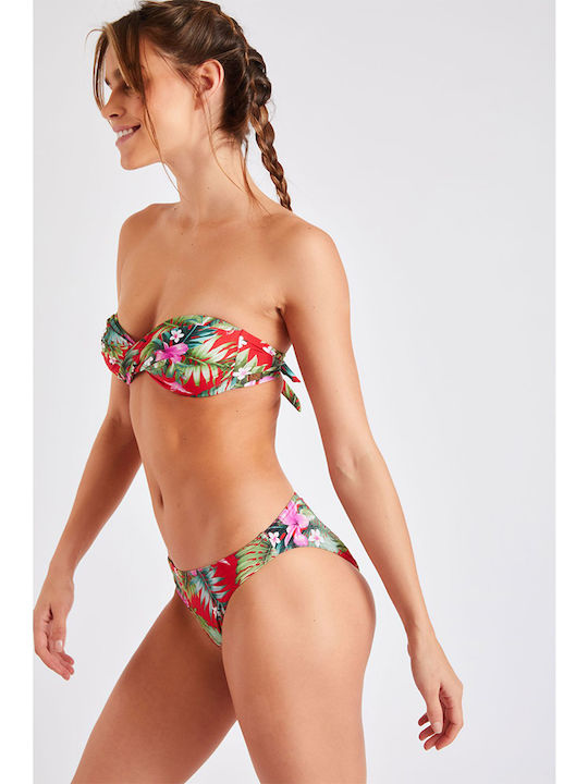 Boro Kaanapali Strapless Bikini Top Floral