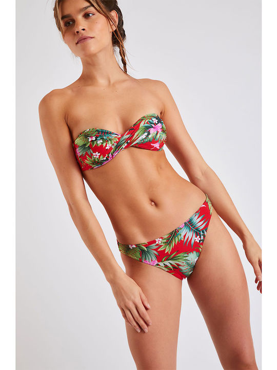 Boro Kaanapali Strapless Bikini Top Floral