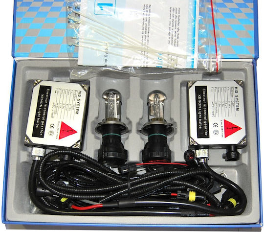 Autoline Lamps Car H4 Canbus Xenon 6000K Cold White 12V 2pcs