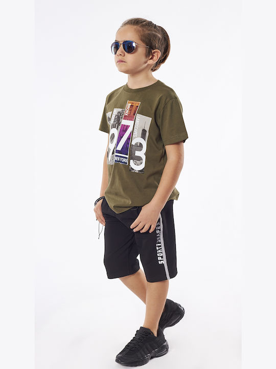 Hashtag Kinder-T-Shirt Khaki