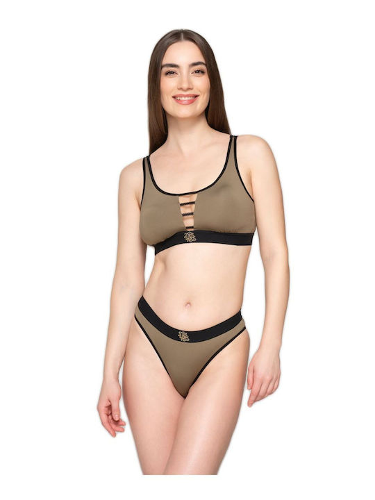 Women's Sports Bra without Padding Khaki