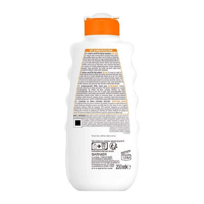 Garnier Ambre Solaire Protection 24h Hydration Rezistentă la apă Cremă solară Loțiune pentru Corp SPF30 200ml