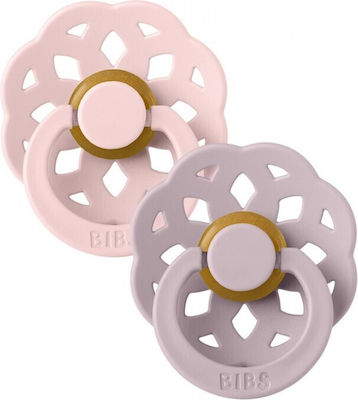 Bibs Pacifiers Rubber Boheme Blossom & Dusky Lilac for 6+ months 2pcs