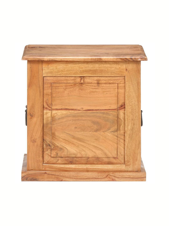 vidaXL Massif Wooden Decorative Trunk Brown 40x40x40cm