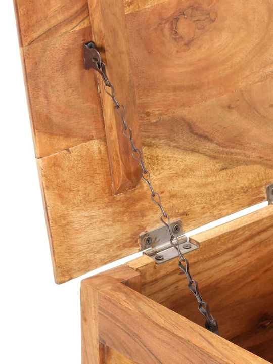 vidaXL Massif Wooden Decorative Trunk Brown 40x40x40cm