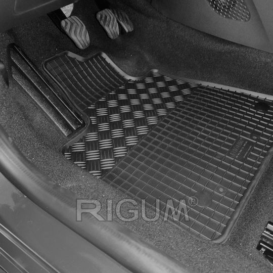 Rigum Set of Front and Rear Mats 4pcs Tray Type for Dacia Jogger 2022+ Black