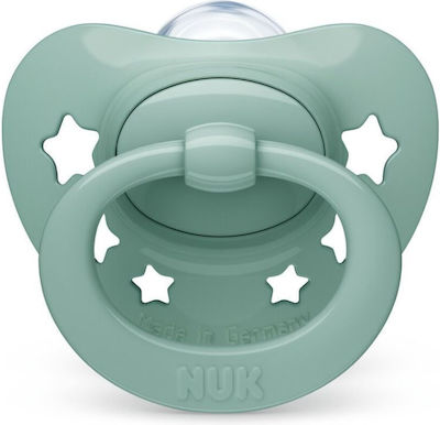 Nuk Orthodontic Pacifiers Silicone Family Love Signature Green for 0-6 months 2pcs