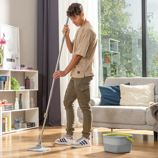 InnovaGoods Spin Parquet Mop with Microfibers