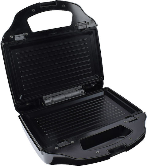 IQ Τοστιέρα με Αποσπώμενες Πλάκες για 2 Τοστ 750W Inox