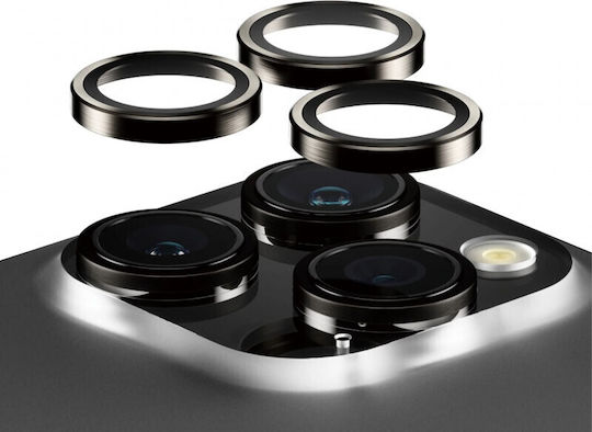 PanzerGlass Hoops Camera Protection Tempered Glass Black for the iPhone 15 Pro / 15 Pro Max 1139
