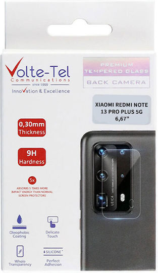 Volte-Tel Προστασία Κάμερας Tempered Glass Μαύρο για το Redmi Note 13 Pro+