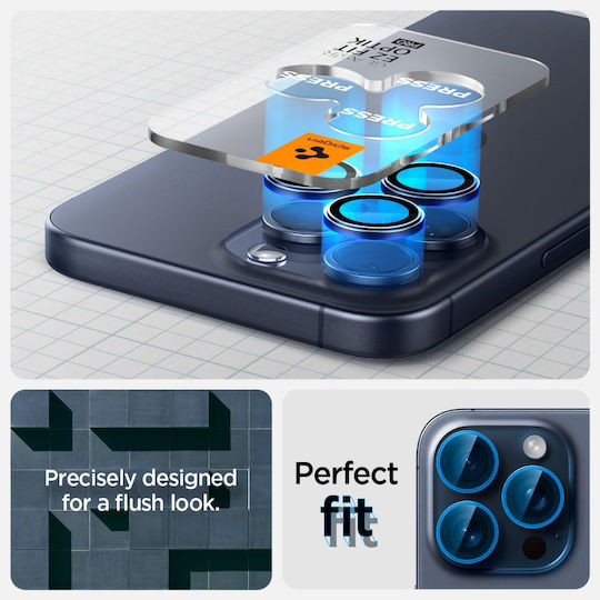 Spigen Optik Tr Ez Fit 2 Pack Протекция на камера Закалено стъкло iPhone 15 Pro 15 Pro Max