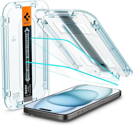 Spigen GLAS.tR Alignmaster Tempered Glass 2τμχ (iPhone 16 /15)