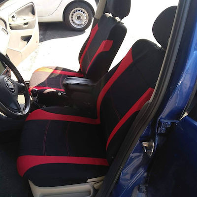 Auto Gs 4Stück Polyester Sport All In One Schwarz / Rot