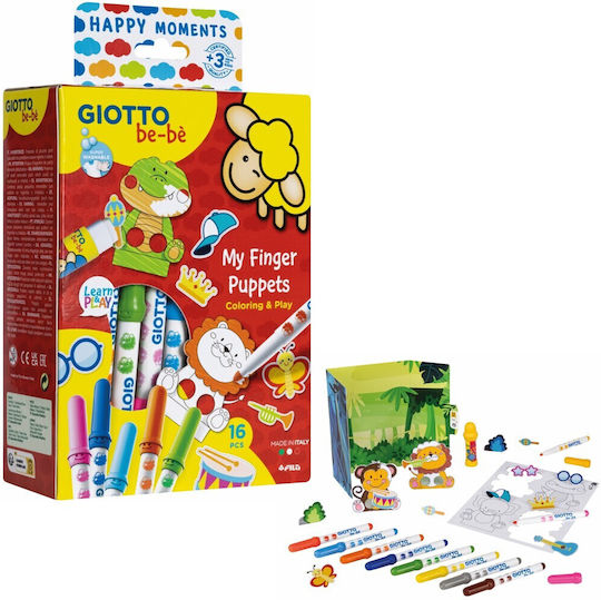 Giotto Ζωγραφική My Finger Puppets για Παιδιά 3+ Ετών 16τμχ