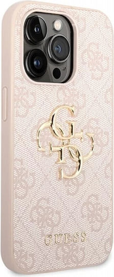 Guess Strass Metal Logo Umschlag Rückseite Kunststoff Rosa (iPhone 15 Pro Max)