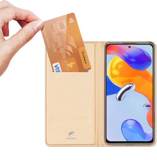 Dux Ducis Skin Pro Holster Book Leather / Silicone / Synthetic Leather Gold (Redmi Note 11 Pro)